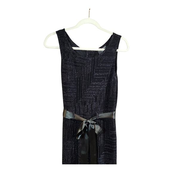 Frank Lyman Stretch Knit Sparkly Black Jumpsuit Special Occasion Women's US 8 - Picture 2 of 7